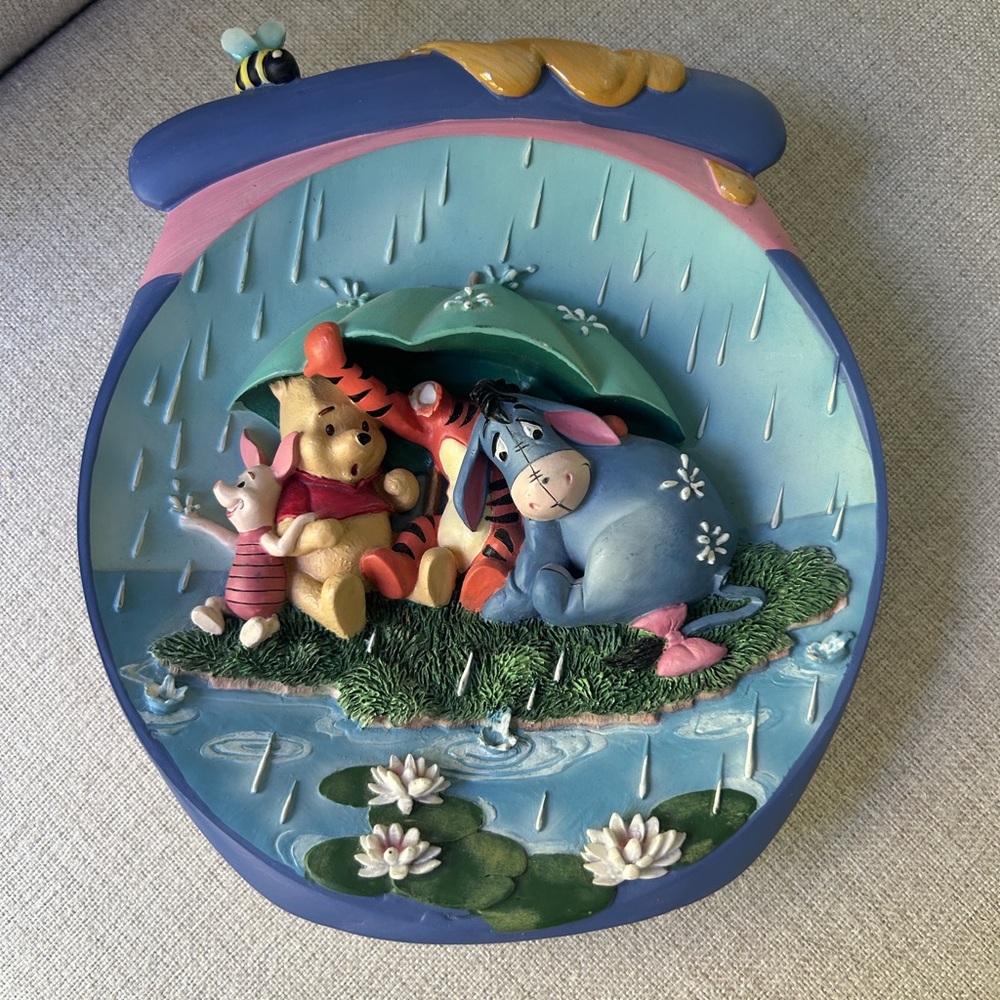 Bradford Exchange Winnie the Pooh Rainy Day wall plate